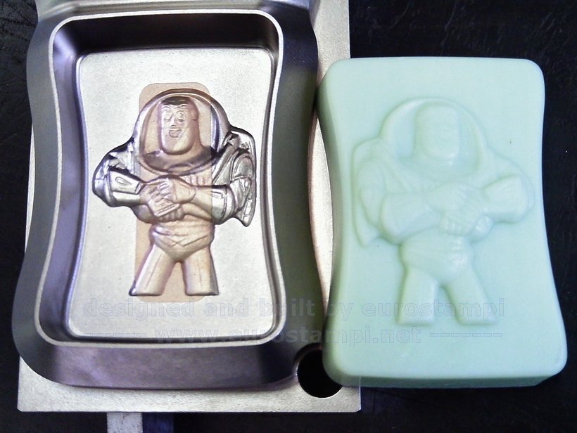 Artistic engraving toilet soap cartoon astronaut