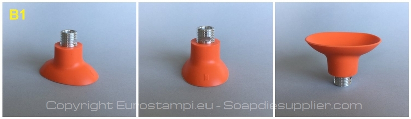 Suction cup for soap stamper
